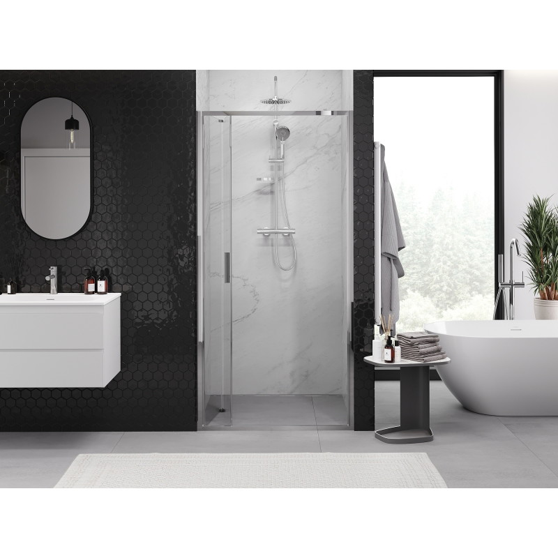Mexen Exo-F folding shower doors 95 cm, transparent, chrome - 816-095-000-01-00
