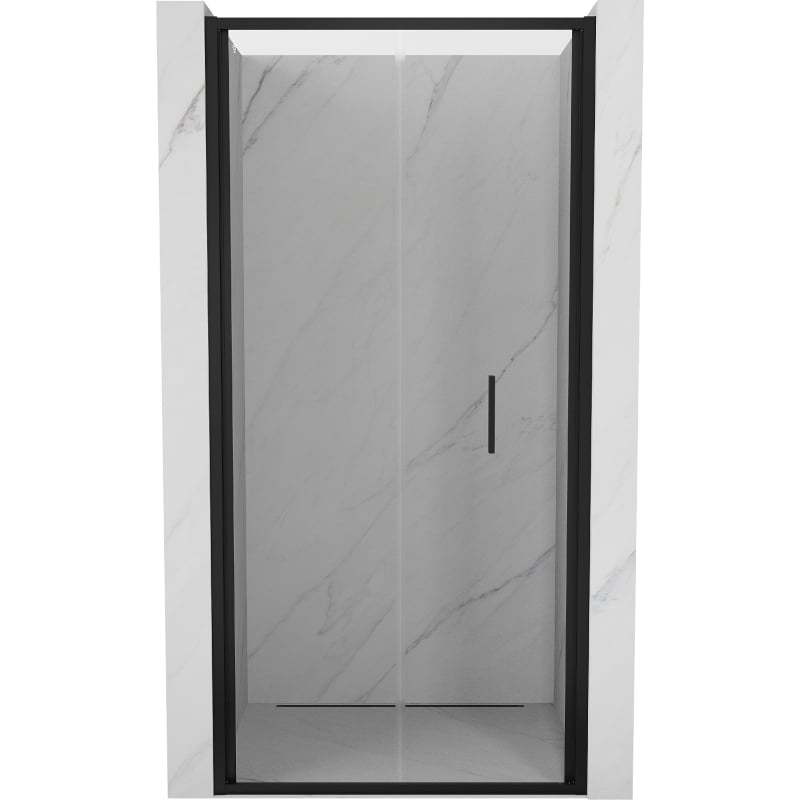 Mexen Exo folding shower door 65 cm, transparent, black - 816-065-000-70-00