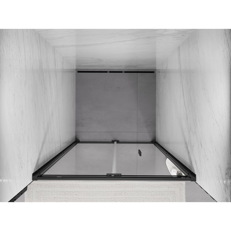 Mexen Exo 90 cm Folding Shower Door, Transparent, Black - 816-090-000-70-00