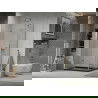 Mexen Lima folding shower cubicle 120 x 90 cm, Transparent, Chrome + shower tray Flat, Black - 856-120-090-01-00-4070
