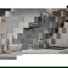 Mexen Lima folding shower cubicle 120 x 90 cm, Transparent, Chrome + shower tray Flat, Black - 856-120-090-01-00-4070
