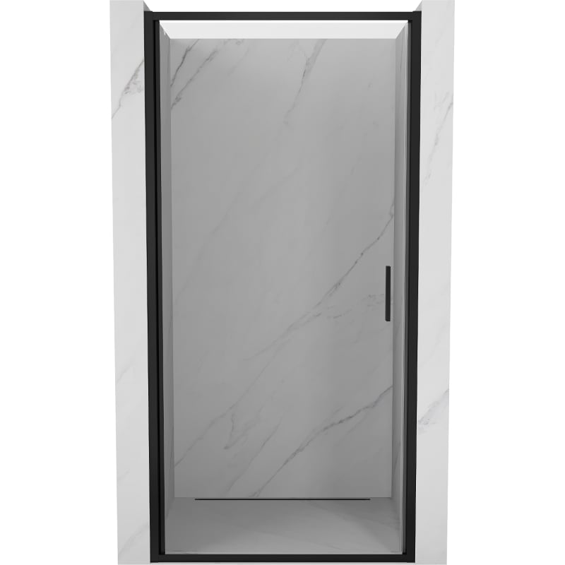 Mexen Exo 80 cm Hinged Shower Door, Transparent, Black - 817-080-000-70-00