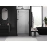 Mexen Exo-B 90 cm Hinged Shower Door, Transparent, Black - 817-090-000-70-00