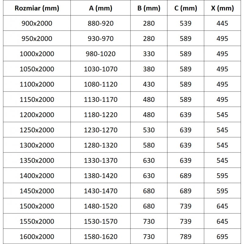 Mexen Exo shower door swing 90 cm, transparent, chrome - 819-090-000-01-00