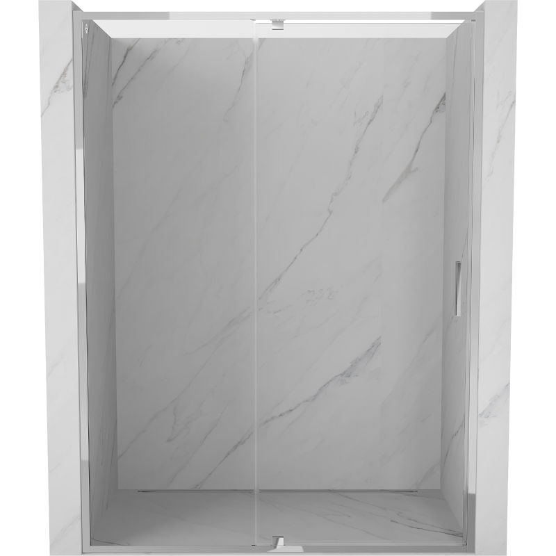 Mexen Exo 160 cm Hinged Shower Door, Transparent, Chrome - 819-160-000-01-00