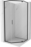 Mexen Exo-R pentagonal shower enclosure with hinged doors 90 x 90 cm, transparent, black - 812-090-090-70-00