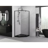 Mexen Exo-R pentagonal shower enclosure with hinged doors 90 x 90 cm, transparent, black - 812-090-090-70-00