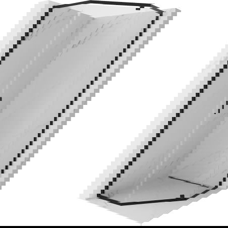 Mexen Exo Pentagonal Shower Enclosure Hinged 100 x 100 cm, Transparent, Black - 812-100-100-70-00