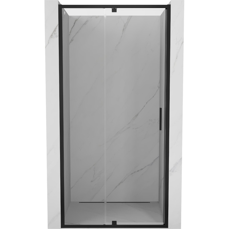 Mexen Exo-R 90 cm Hinged Shower Door, Transparent, Black - 819-090-000-70-00