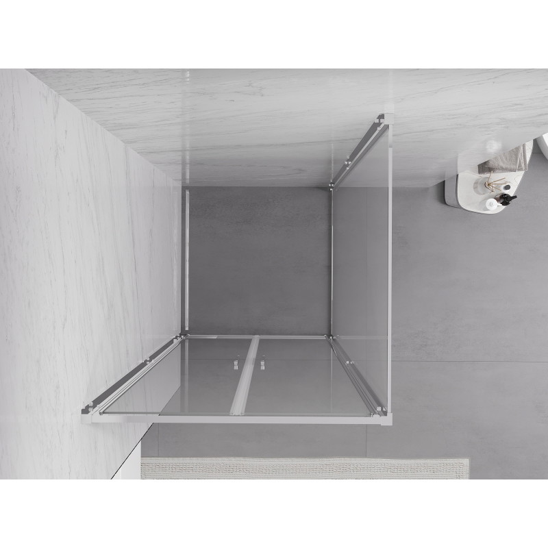 Mexen Exo-B Duo hinged shower cabin 70 x 70 cm, transparent, chrome - 814-070-070-01-00