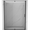 Mexen Exo-R 135 cm hinged shower door, transparent, black - 819-135-000-70-00
