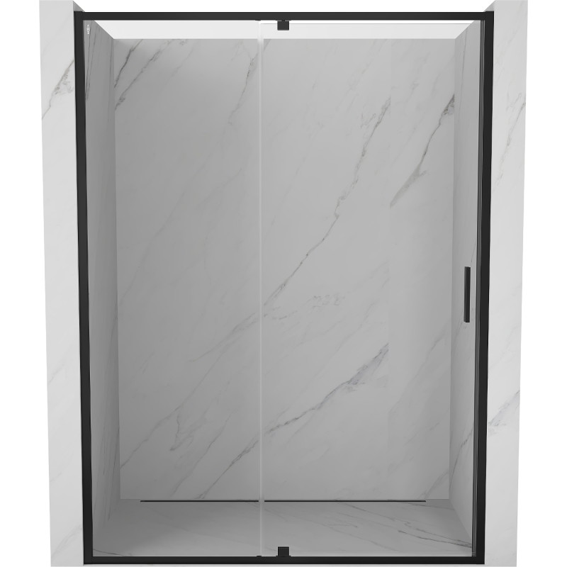 Mexen Exo-R hinged shower door 155 cm, transparent, black - 819-155-000-70-00