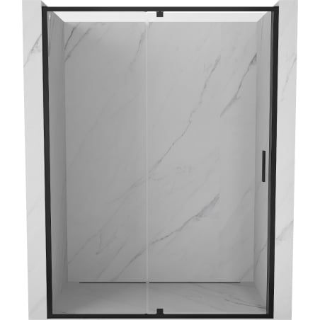 Mexen Exo hinged shower door 155 cm, transparent, black - 819-155-000-70-00