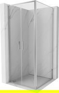 Mexen Exo Hinged Shower Cabin 100 x 100 cm, Transparent, Chrome - 814-100-100-01-00