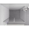 Mexen Exo-B Duo hinged shower cabin 80 x 70 cm, transparent, chrome - 814-080-070-01-00