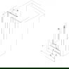 Mexen Exo 90 cm sliding shower door, transparent, chrome - 8151-090-000-01-00