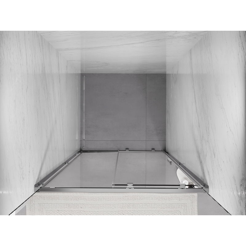 Mexen Exo 115 cm Sliding Shower Door, Transparent, Chrome - 8151-115-000-01-00