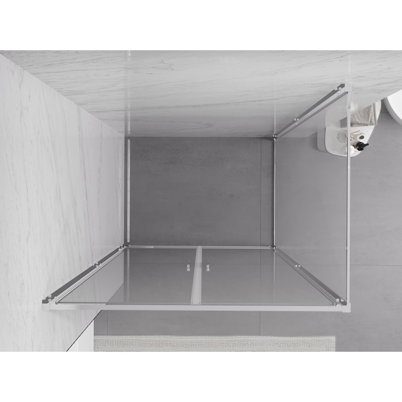 Mexen Exo-B Duo hinged shower enclosure 70 x 75 cm, transparent, chrome - 814-070-075-01-00