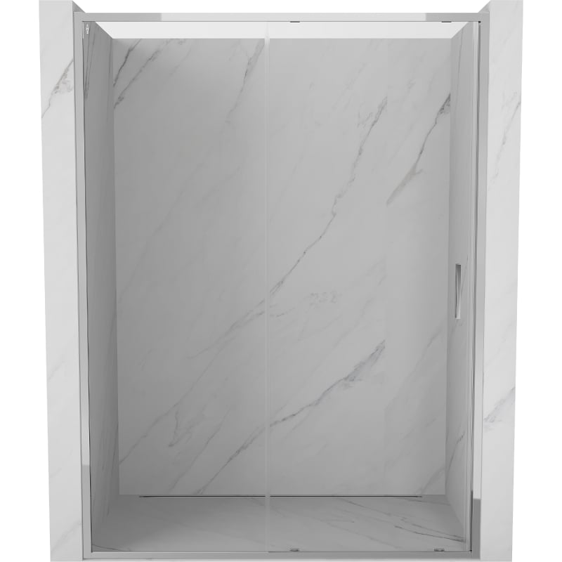 Mexen Exo sliding shower door 155 cm, transparent, chrome - 8151-155-000-01-00
