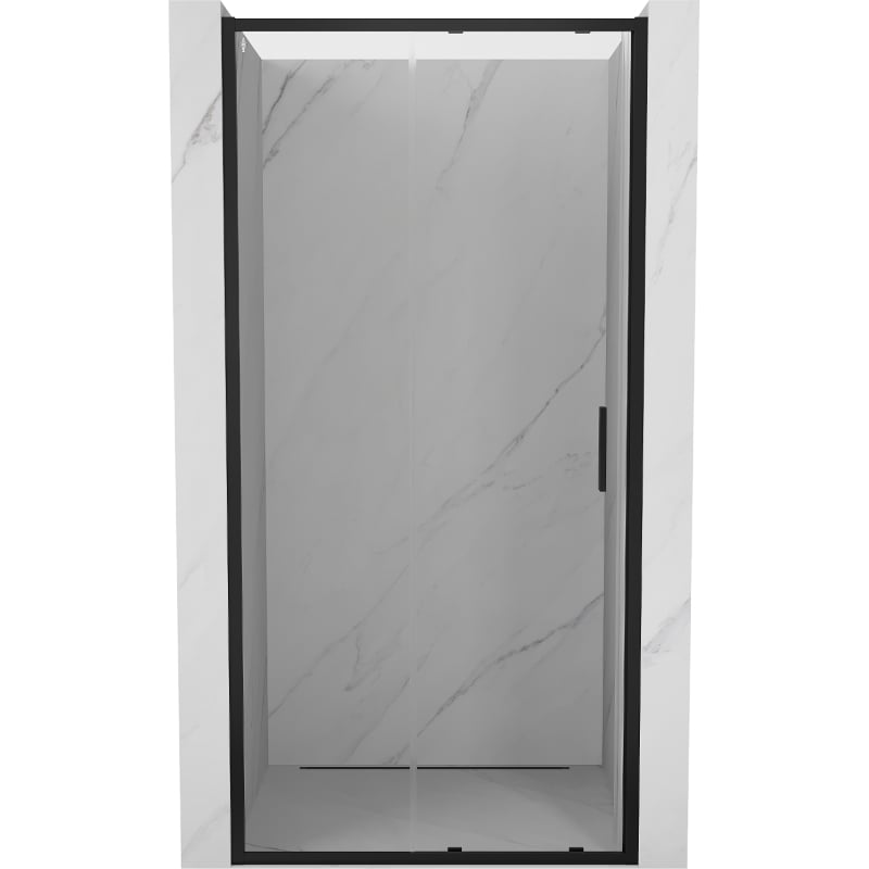Mexen Exo sliding shower door 115 cm, transparent, black - 8151-115-000-70-00