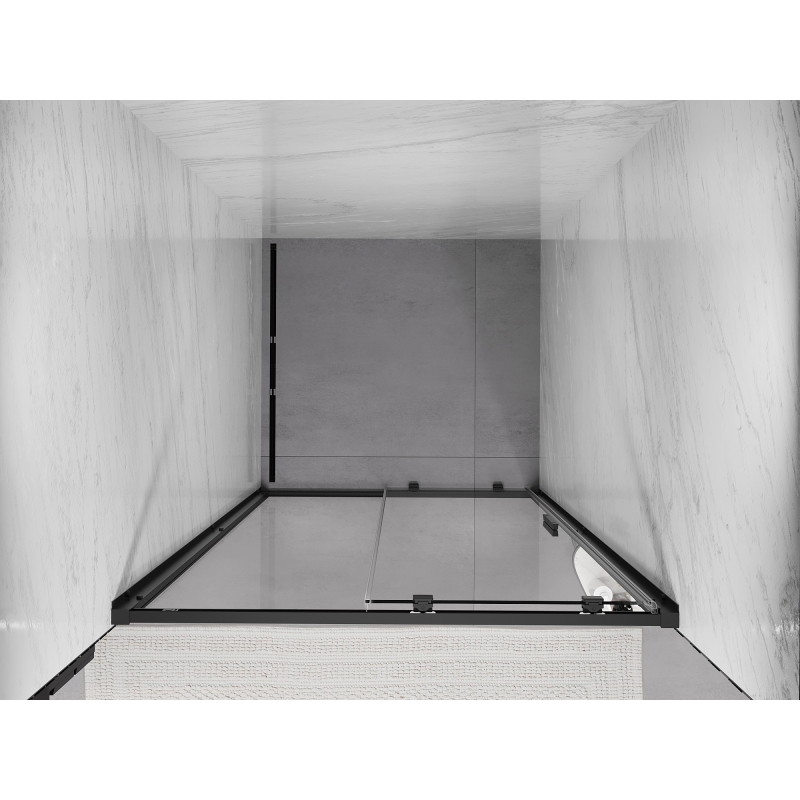 Mexen Exo-S sliding shower door 125 cm, transparent, black - 8151-125-000-70-00