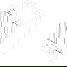 Mexen Velar Duo sliding shower door 140 cm, transparent, chrome - 871-140-000-02-01