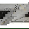 Mexen Lima folding shower cabin 90 x 100 cm, transparent, gold + Flat tray, black - 856-090-100-50-00-4070G