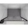 Mexen Exo-R hinged shower door 155 cm, transparent, black - 819-155-000-70-00