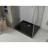 Mexen Lima folding shower cabin 100 x 80 cm, transparent, gold + Flat tray, black - 856-100-080-50-00-4070G