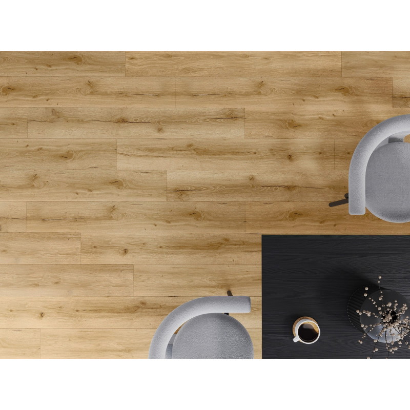 Mexen Beaver Creek vinyl panels 1227 x 187 mm LVT Dryback 2.5 mm, PVC underlay, 4 V-Groove, Oak - F1302-1227-187-255-4V1-01