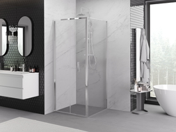 Mexen Exo-F folding shower cabin 80 x 80 cm, transparent, chrome - 816-080-080-01-00