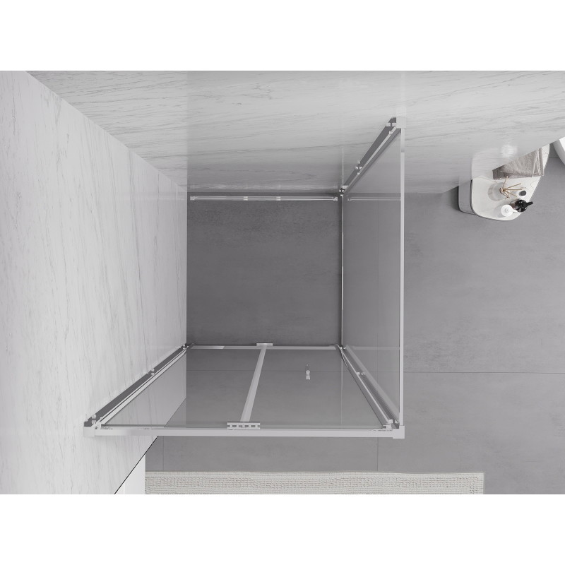 Mexen Exo-F folding shower cabin 100 x 100 cm, transparent, chrome - 816-100-100-01-00