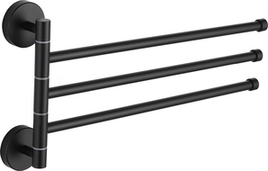 Mexen triple swivel towel rack, Black - 7039243-70