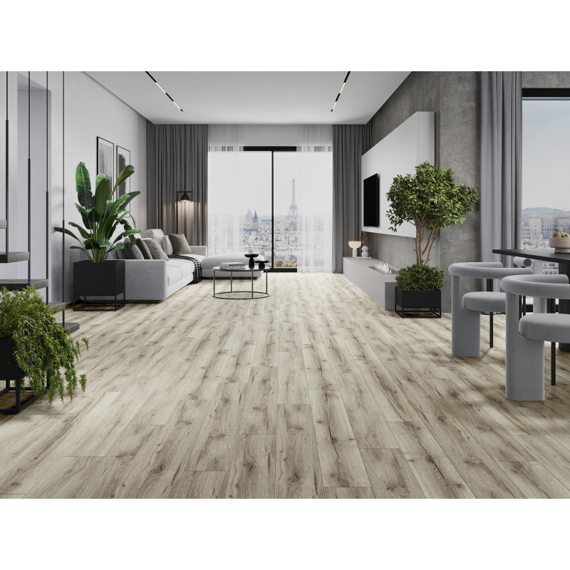Mexen Wirginia vinyl panels 1227 x 187 mm LVT Dryback 2.5 mm, PVC backing, 4 V-Groove, Oak - F1305-1227-187-255-4V1-01