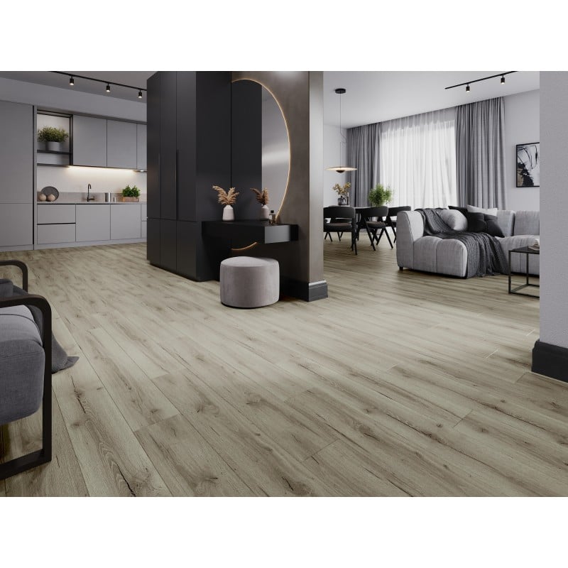 Mexen Wirginia Vinyl Panels 1227 x 187 mm LVT Dryback 2.5 mm, PVC Underlay, 4 V-Groove, Oak - F1305-1227-187-255-4V1-01
