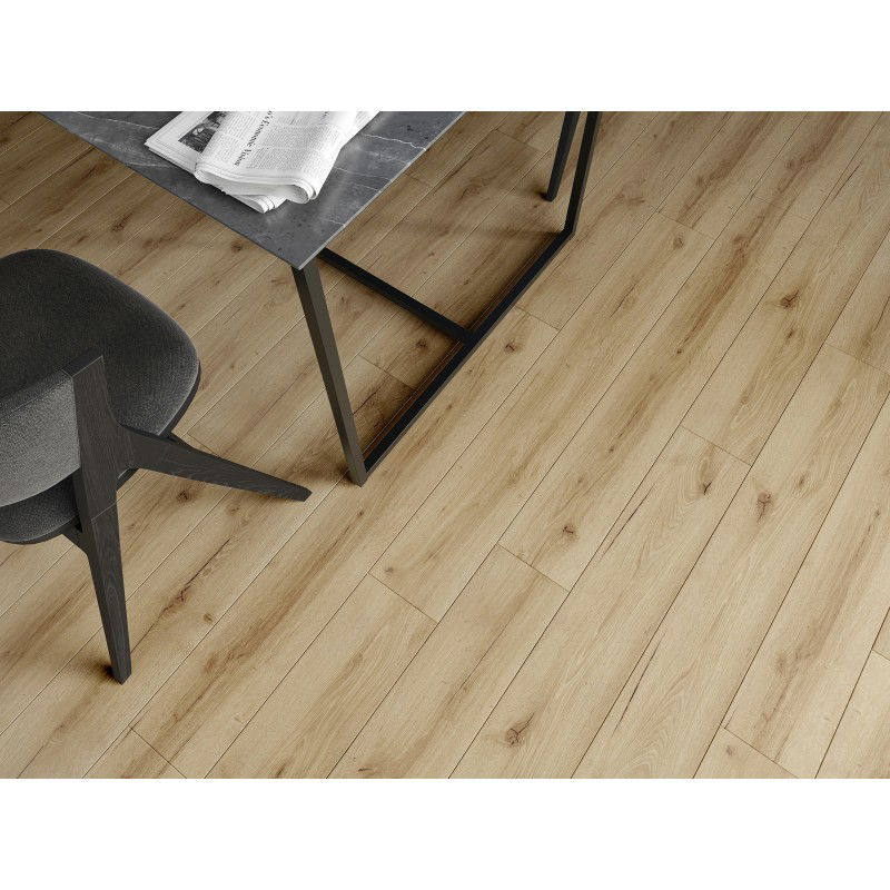 Mexen Sun Valley vinyl panels 1227 x 187 mm LVT Dryback 2.5 mm, PVC underlay, 4 V-Groove, Oak - F1306-1227-187-255-4V1-01