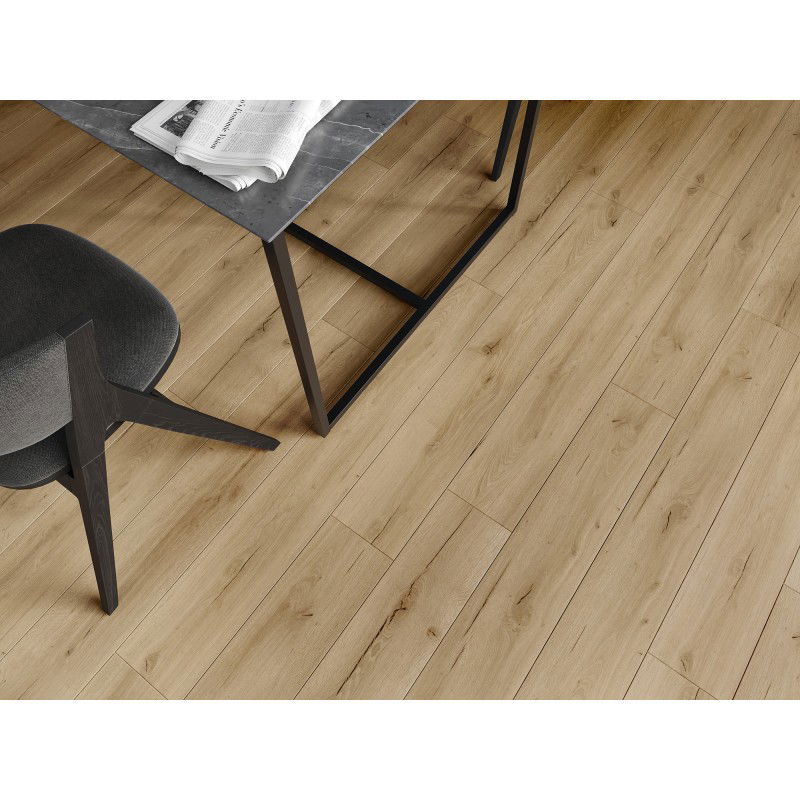 Mexen Buffalo vinyl panels 1227 x 187 mm LVT Dryback 2.5 mm, PVC underlay, 4 V-Groove, Oak - F1307-1227-187-255-4V1-01