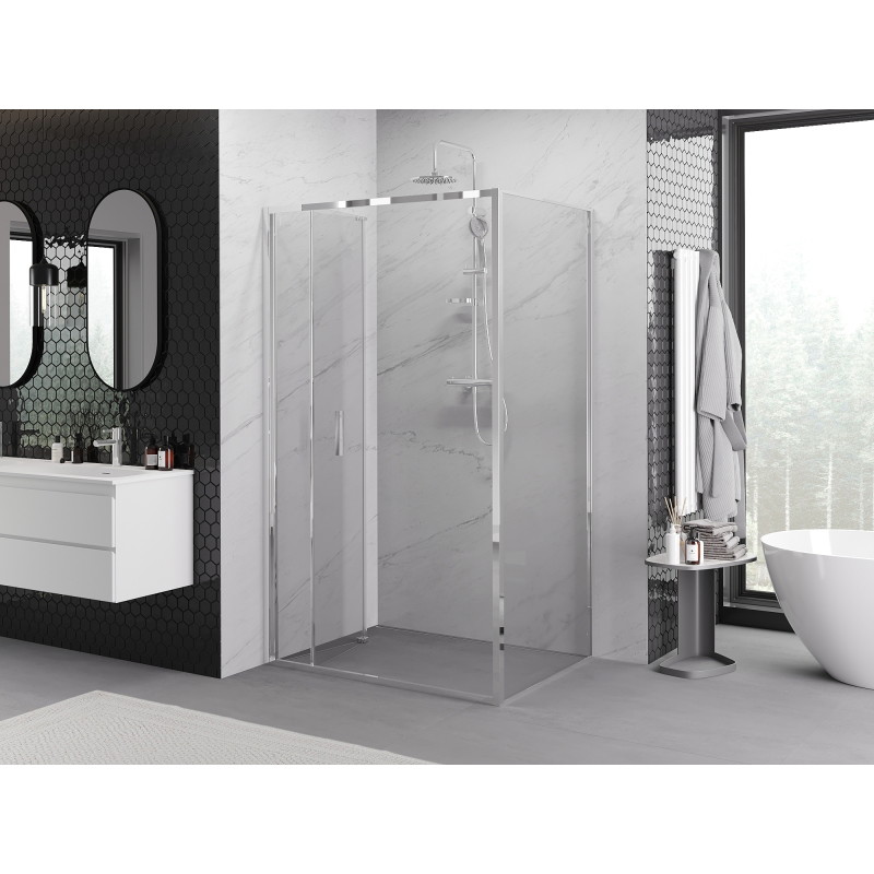 Mexen Exo-F folding shower cabin 80 x 85 cm, transparent, chrome - 816-080-085-01-00