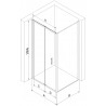 Mexen Exo-F folding shower cabin 80 x 85 cm, transparent, chrome - 816-080-085-01-00