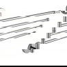 Mexen Quadruple Rotating Towel Rack, Chrome - 7039244-00