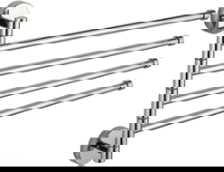 Mexen Quadruple Rotating Towel Rack, Chrome - 7039244-00