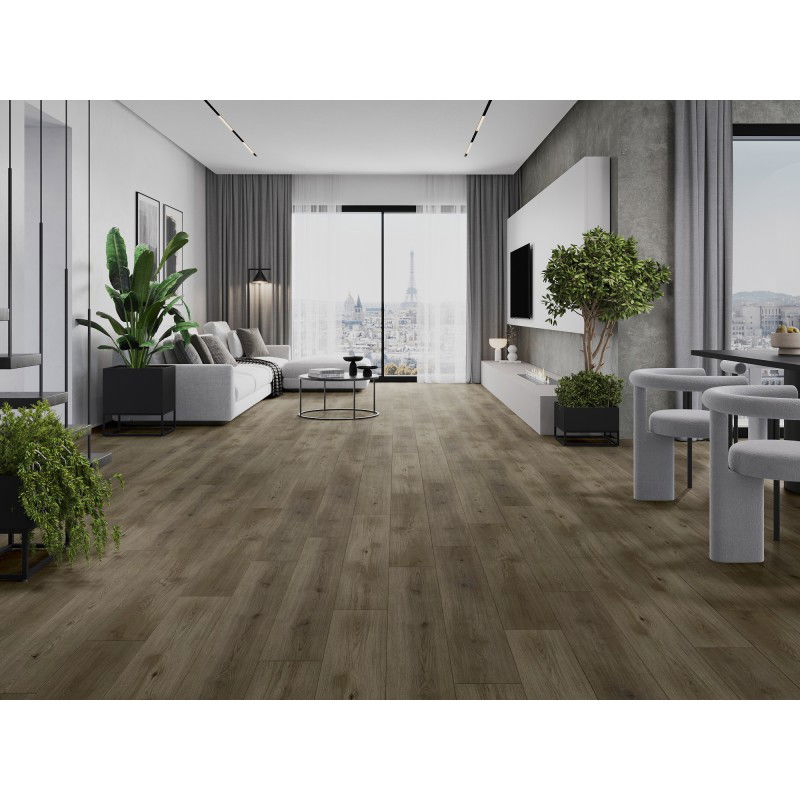 Mexen Perry vinyl panels 1227 x 187 mm LVT Dryback 2.5 mm, PVC underlay, 4 V-Groove, Oak - F1321-1227-187-255-4V1-01