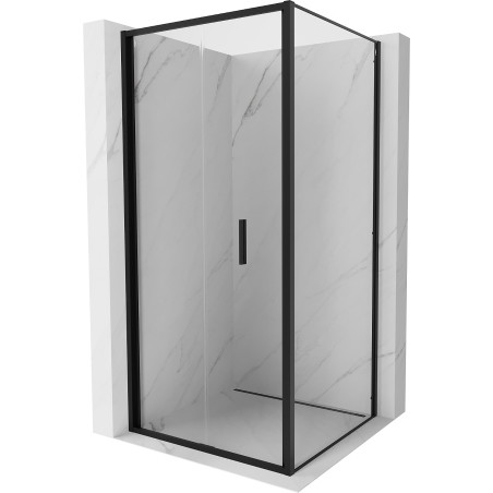 Mexen Exo-F folding shower cabin 80 x 80 cm, transparent, black - 816-080-080-70-00