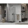 Mexen Lima folding shower cabin 80 x 80 cm, transparent, black + Flat tray, black - 856-080-080-70-00-4070B