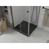 Mexen Lima foldable shower enclosure 80 x 80 cm, transparent, black + Flat tray, black - 856-080-080-70-00-4070B