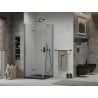 Mexen Lima foldable shower enclosure 80 x 80 cm, transparent, black + Flat tray, black - 856-080-080-70-00-4070B