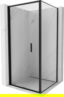 Mexen Exo folding shower cabin 100 x 100 cm, transparent, black - 816-100-100-70-00