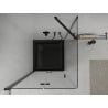 Mexen Lima foldable shower enclosure 80 x 80 cm, transparent, black + Flat tray, black - 856-080-080-70-00-4070B