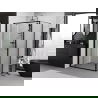 Mexen Exo folding shower cabin 85 x 70 cm, transparent, black - 816-085-070-70-00