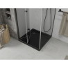 Mexen Lima folding shower cabin 90 x 90 cm, transparent, black + Flat shower tray, black - 856-090-090-70-00-4070B